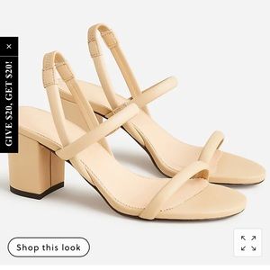 J. Crew Lucie slingback block-heel sandals in leather